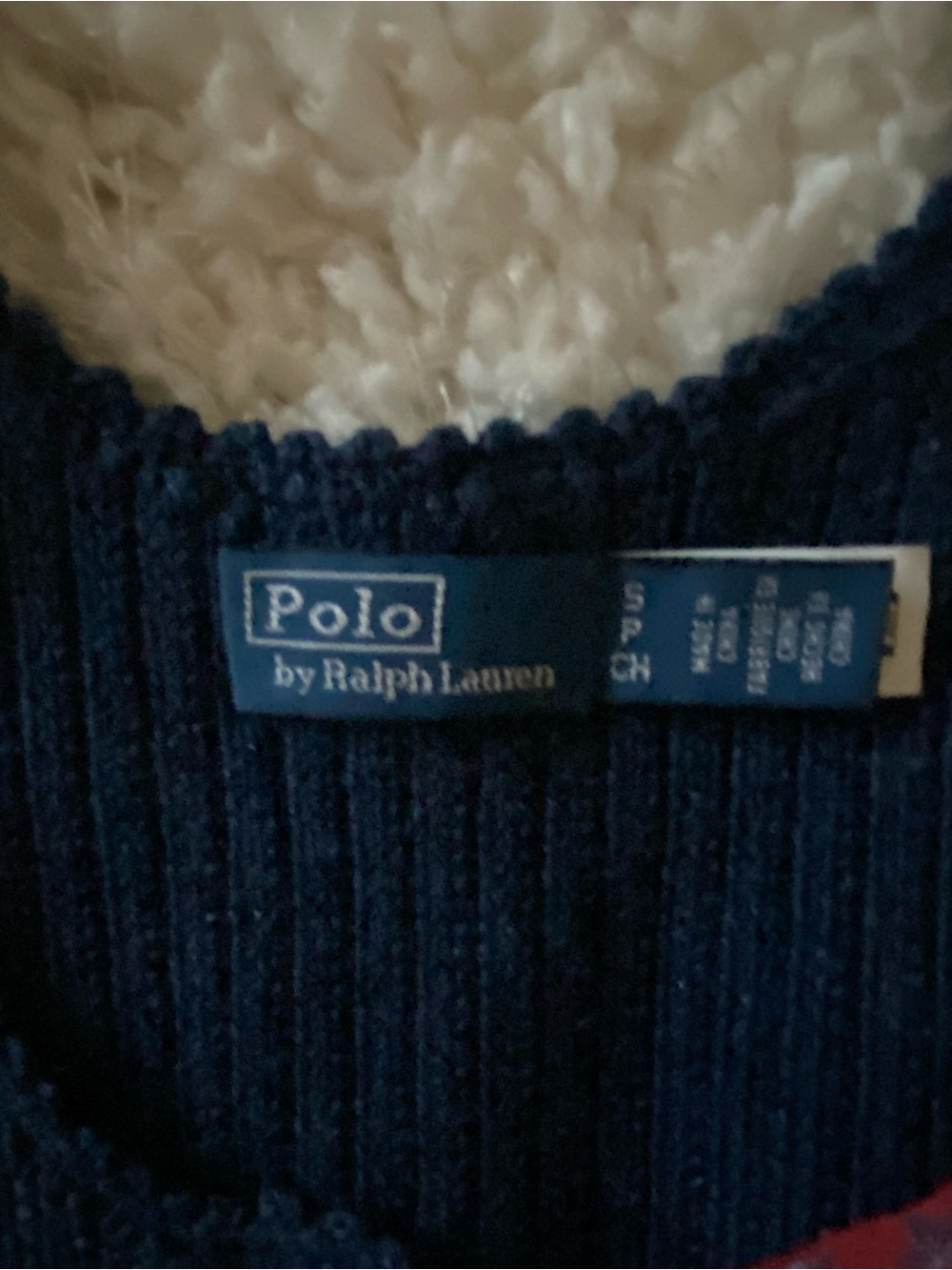 Polo by Ralph Lauren Navy Ribbed Tank with Multicolor Ribbon Bows - Picture 5 of 5